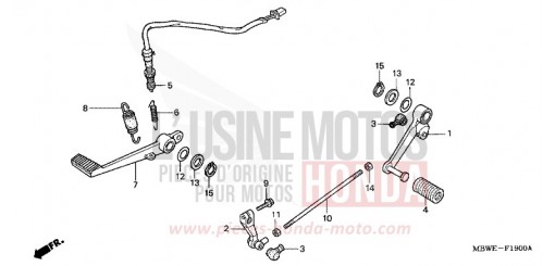 PEDALE DE FREIN/PEDALE DE CHANGEMENT CBR600F4 de 2004